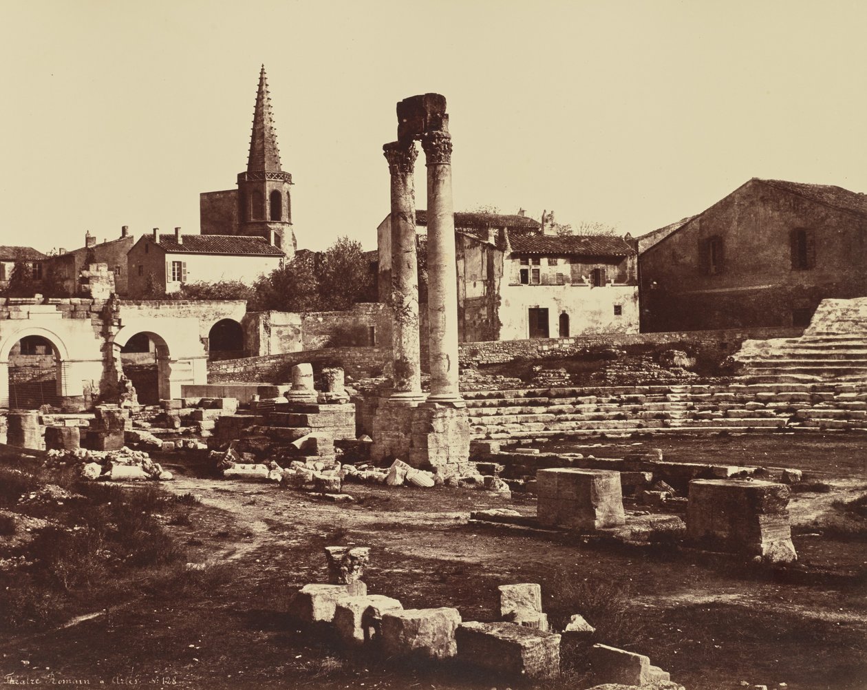 Teatr rzymski w Arles autorstwa Édouard Baldus