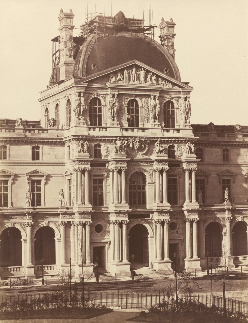Widok na Luwr, 1855-1857. autorstwa Édouard Baldus