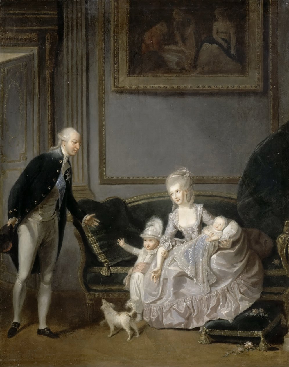 Rodzina Ludwika Filipa Józefa dOrléans 1747-1793 w Palais-Royal, 1776 autorstwa Edouard Cibot