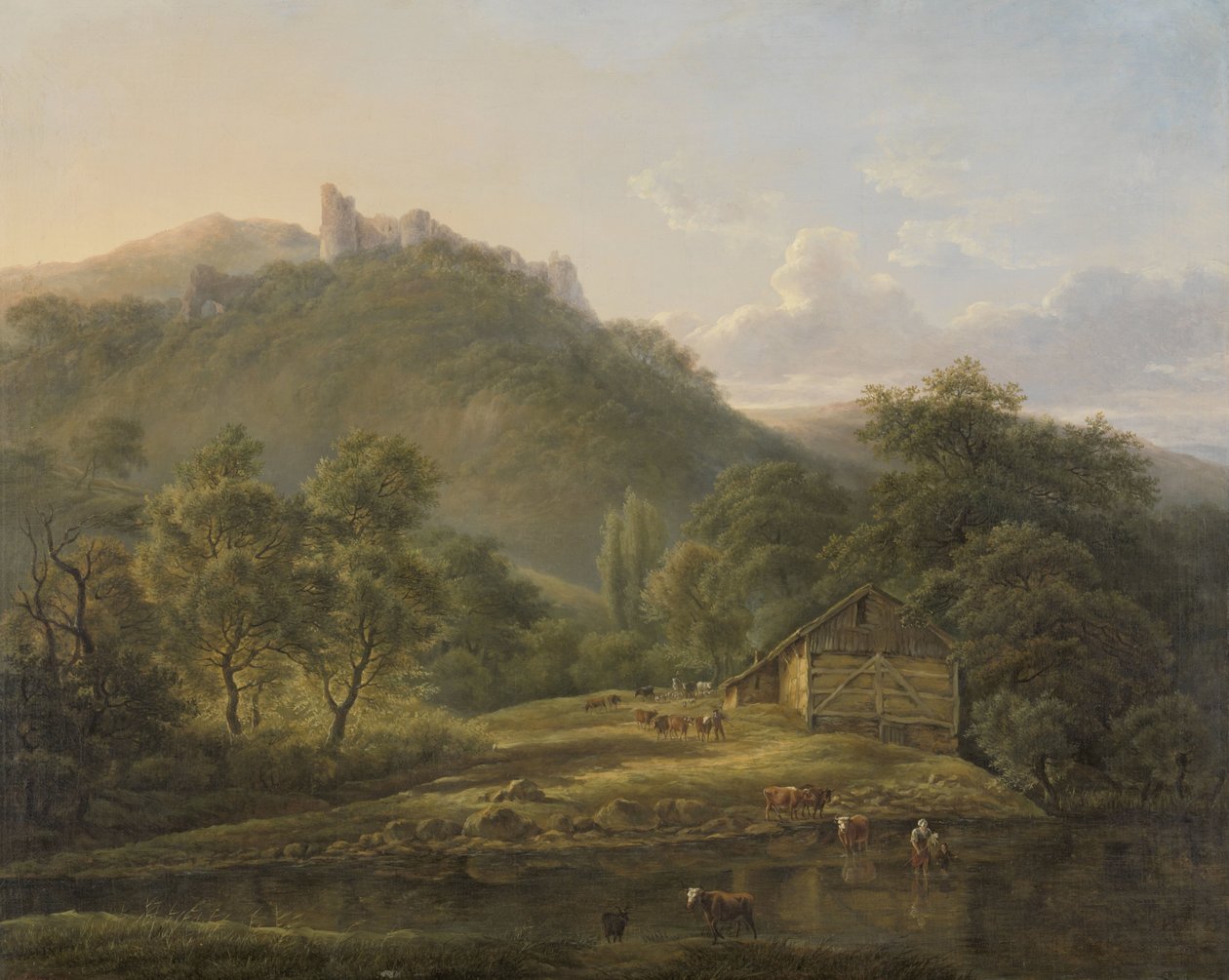 Na rzece Sambre autorstwa Edouard Delvaux