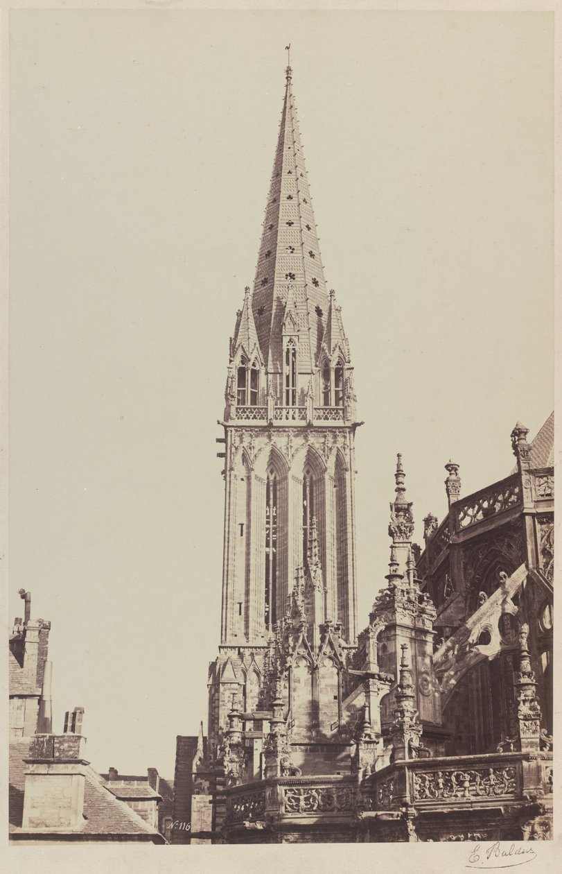 Kościół Saint-Pierre, Caen autorstwa Edouard Denis Baldus