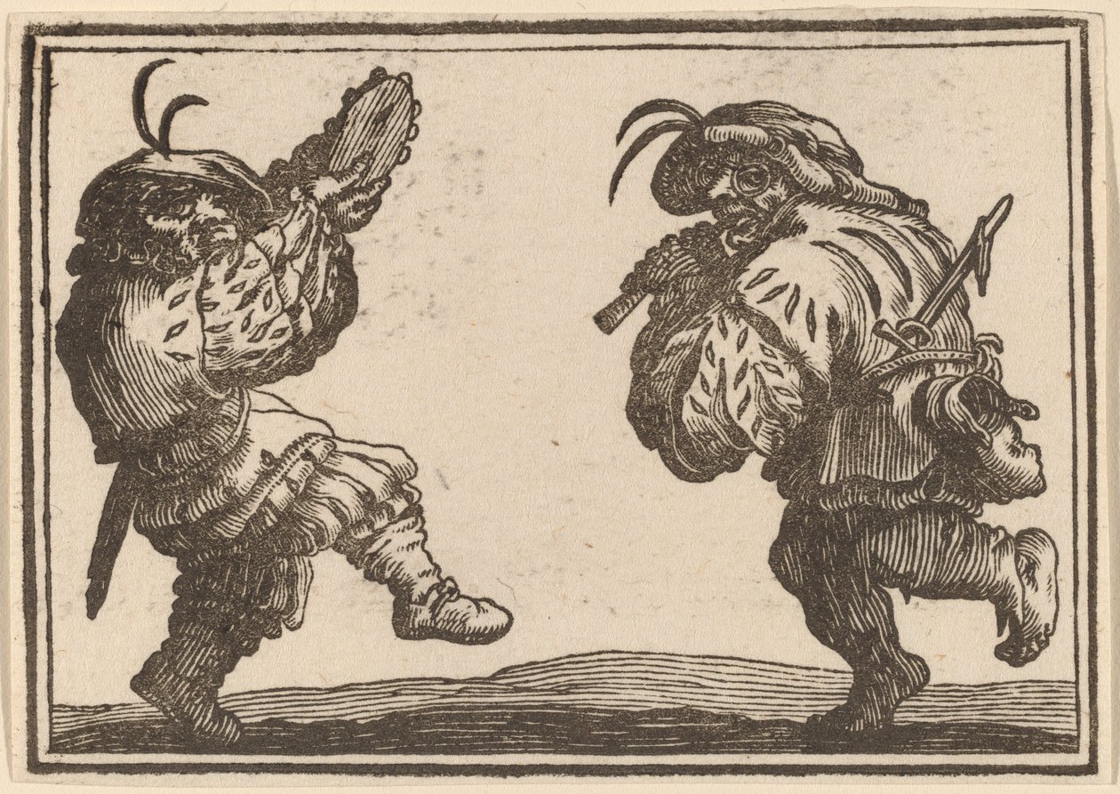 Tancerze z fletem i tamburynem autorstwa Edouard Eckman after Jacques Callot