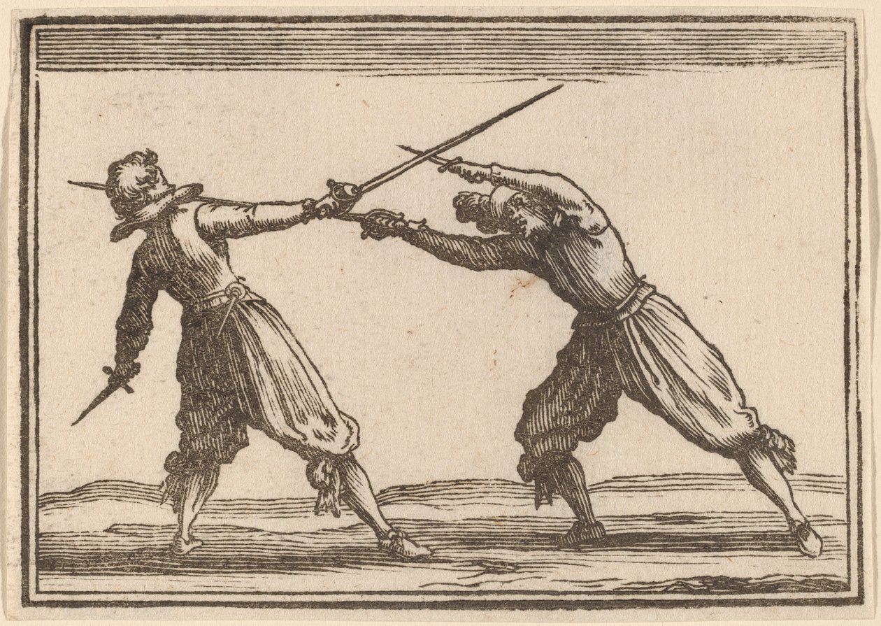 Pojedynek na miecze i sztylety autorstwa Edouard Eckman after Jacques Callot