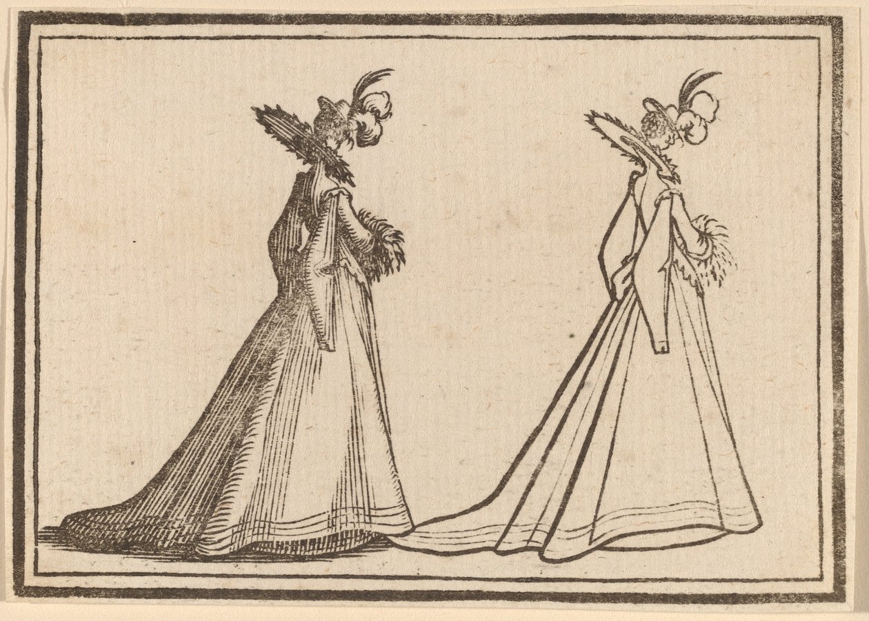 Dama w dużym płaszczu autorstwa Edouard Eckman after Jacques Callot