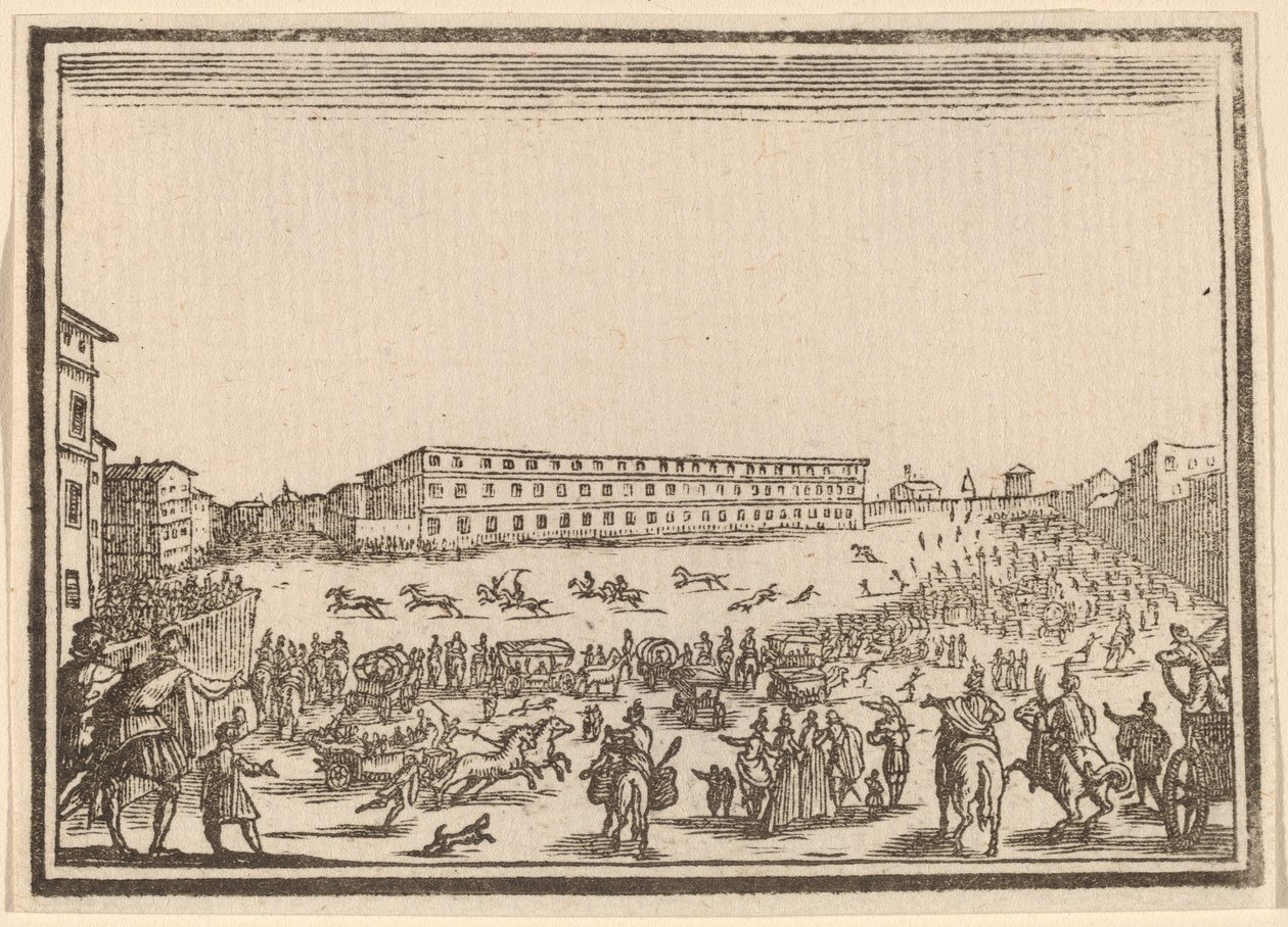 Piazza przy Porta al Prato autorstwa Edouard Eckman after Jacques Callot