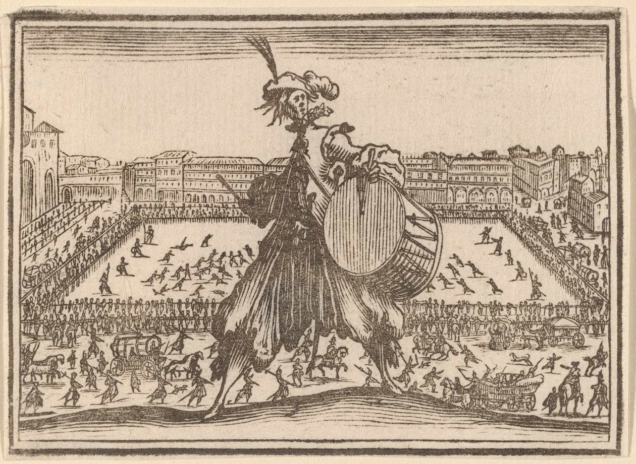 Piazza Santa Croce, Florencja autorstwa Edouard Eckman after Jacques Callot
