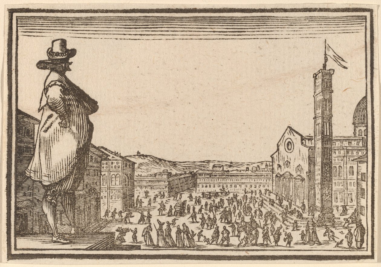 Piazza del Duomo, Florencja autorstwa Edouard Eckman after Jacques Callot