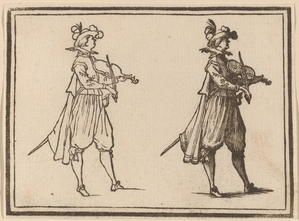 Skrzypek autorstwa Edouard Eckman after Jacques Callot