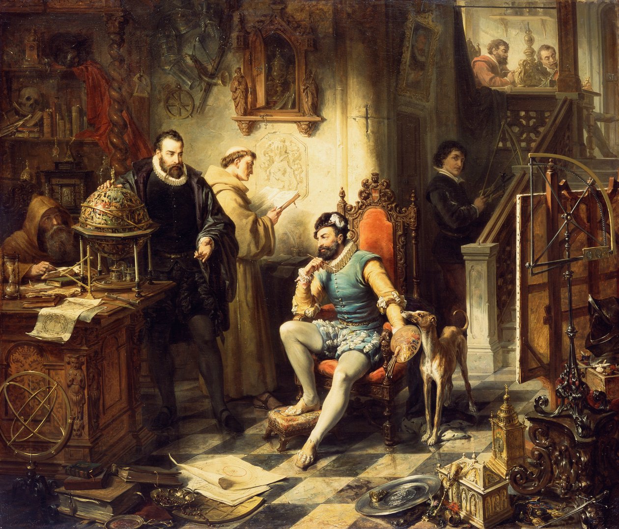 Odkrycie teleskopu, 1855 autorstwa Edouard Ender