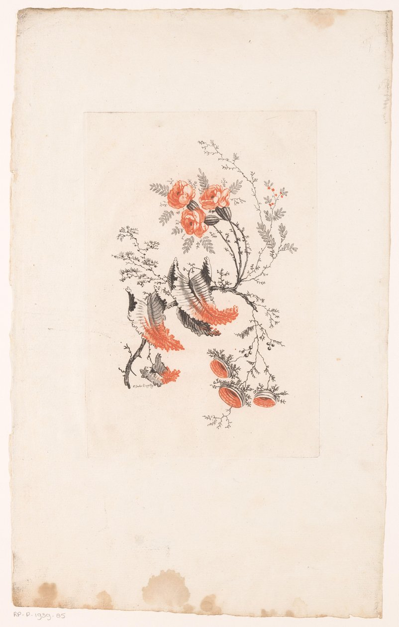 Różne fantazjebloemen Idealne kwiaty (tytuł serii) autorstwa Edouard Gautier Dagoty