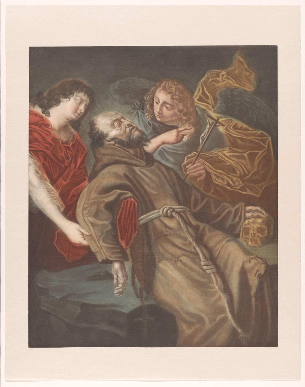 Śmierć św. Franciszka autorstwa Edouard Gautier Dagoty