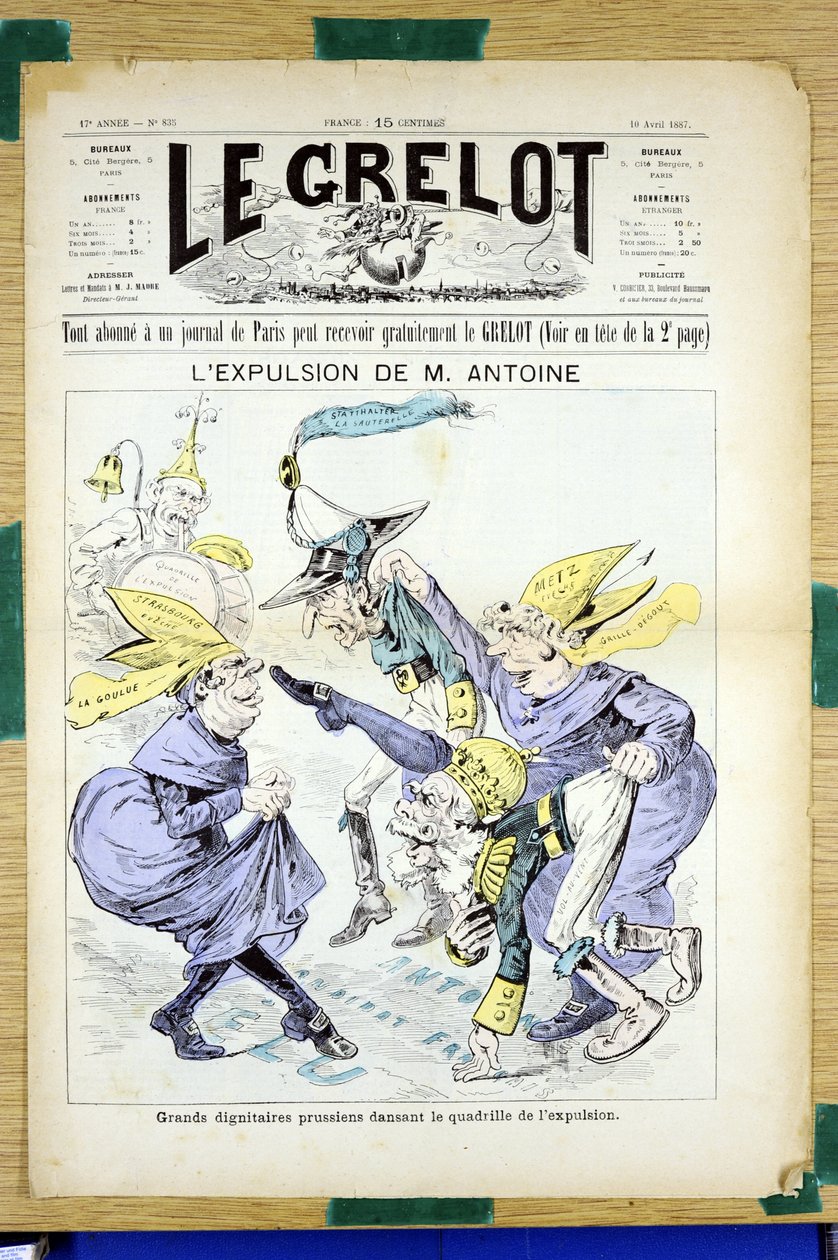 Okładka „”Le Grelot””, numer 835, Satirique en Couleurs autorstwa Edouard Guillaumin Pepin