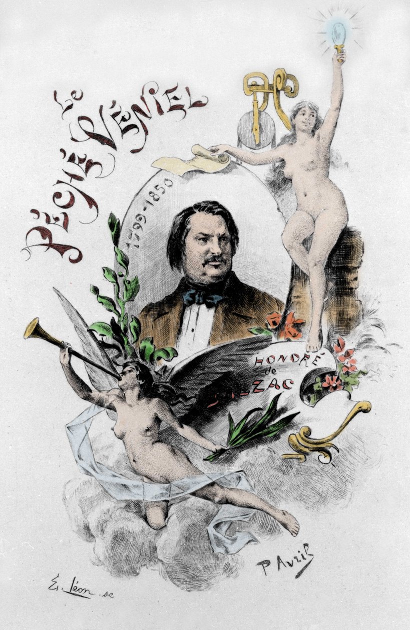 Frontyspicjum „Wielkiego grzechu” Honore de Balzac. Ilustracja Paula Avrila (1843-1928) z 1901 roku. autorstwa Edouard Henri Avril