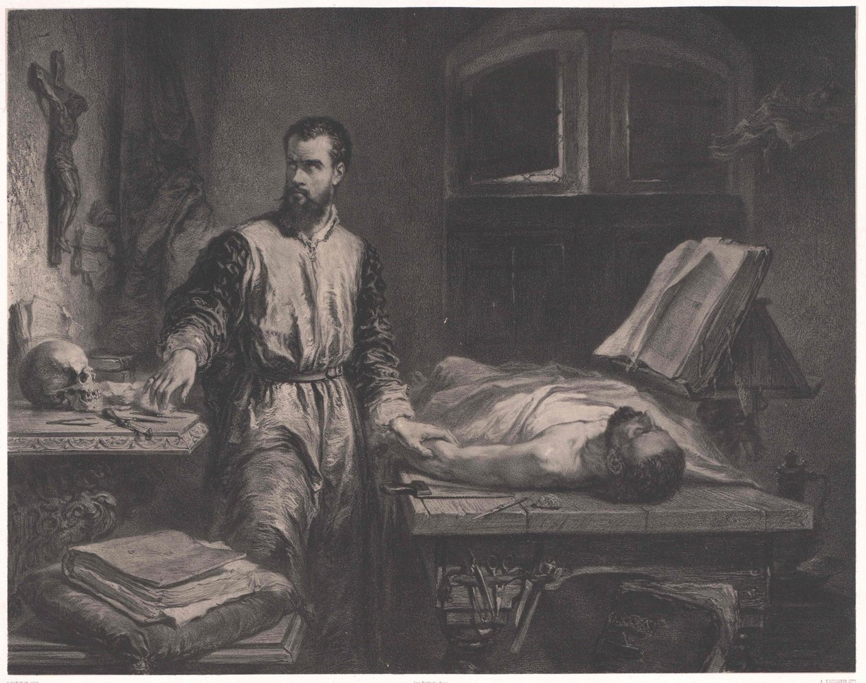 Andrew Vesalius autorstwa Edouard Jean Conrad (after) Hamman