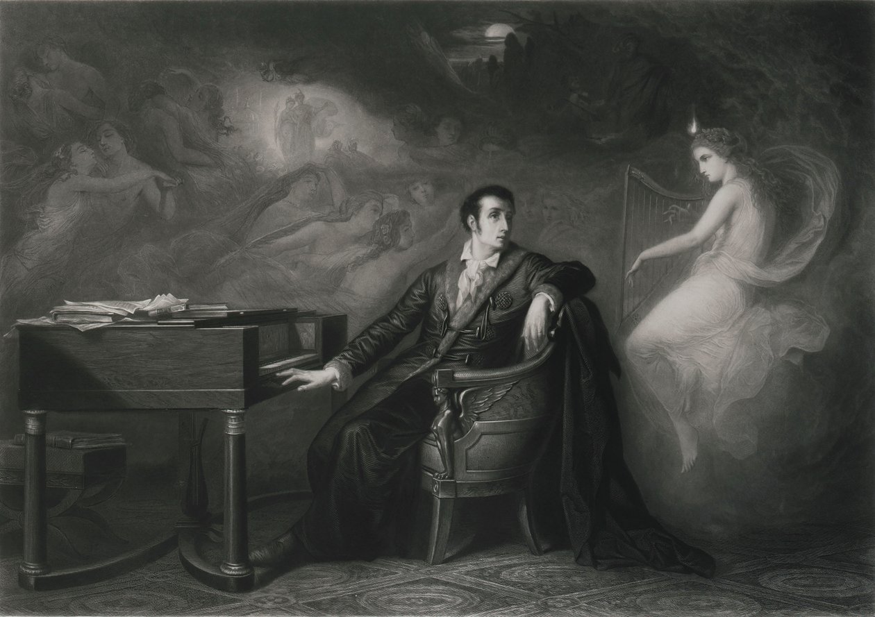 Ostatnia myśl Webera, połowa XIX wieku. autorstwa Edouard Jean Conrad Hamman
