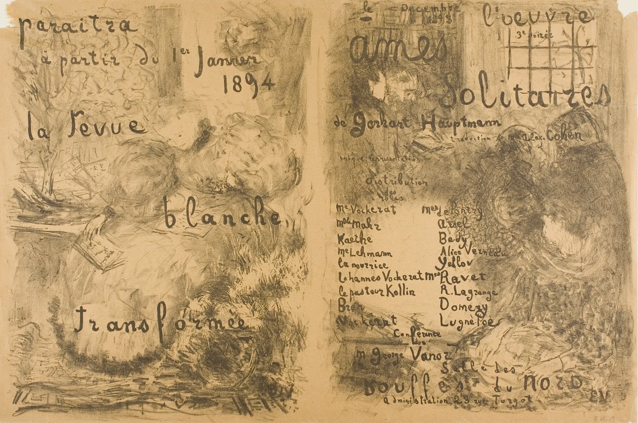 "La Revue Blanche" Przemienione i samotne dusze autorstwa Édouard Jean Vuillard