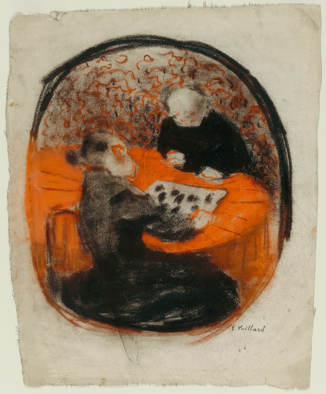 Matka artysty grająca w warcaby autorstwa Édouard Jean Vuillard
