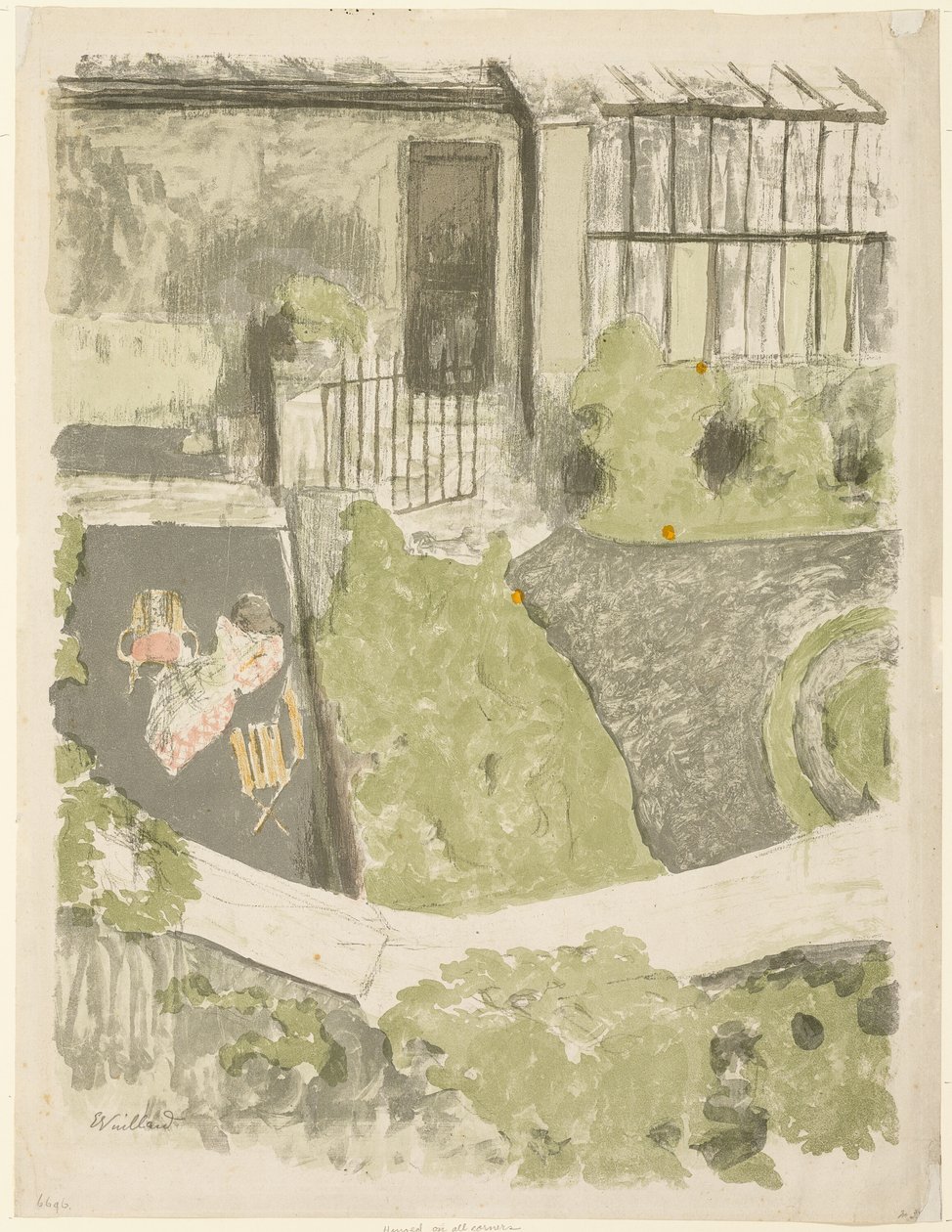 Ogród przed studiem autorstwa Édouard Jean Vuillard