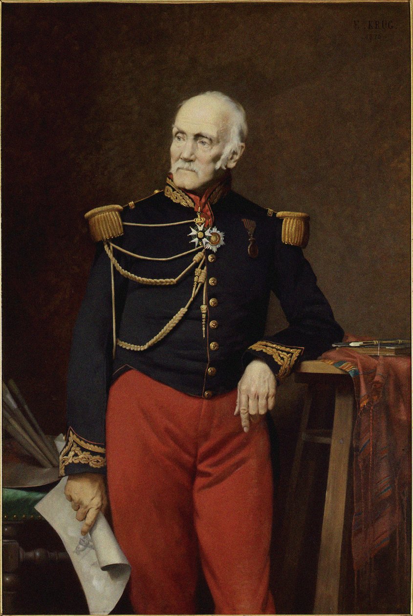 Portret Jean-Charles Langlois 1789-1870, 1876. autorstwa Édouard Krug