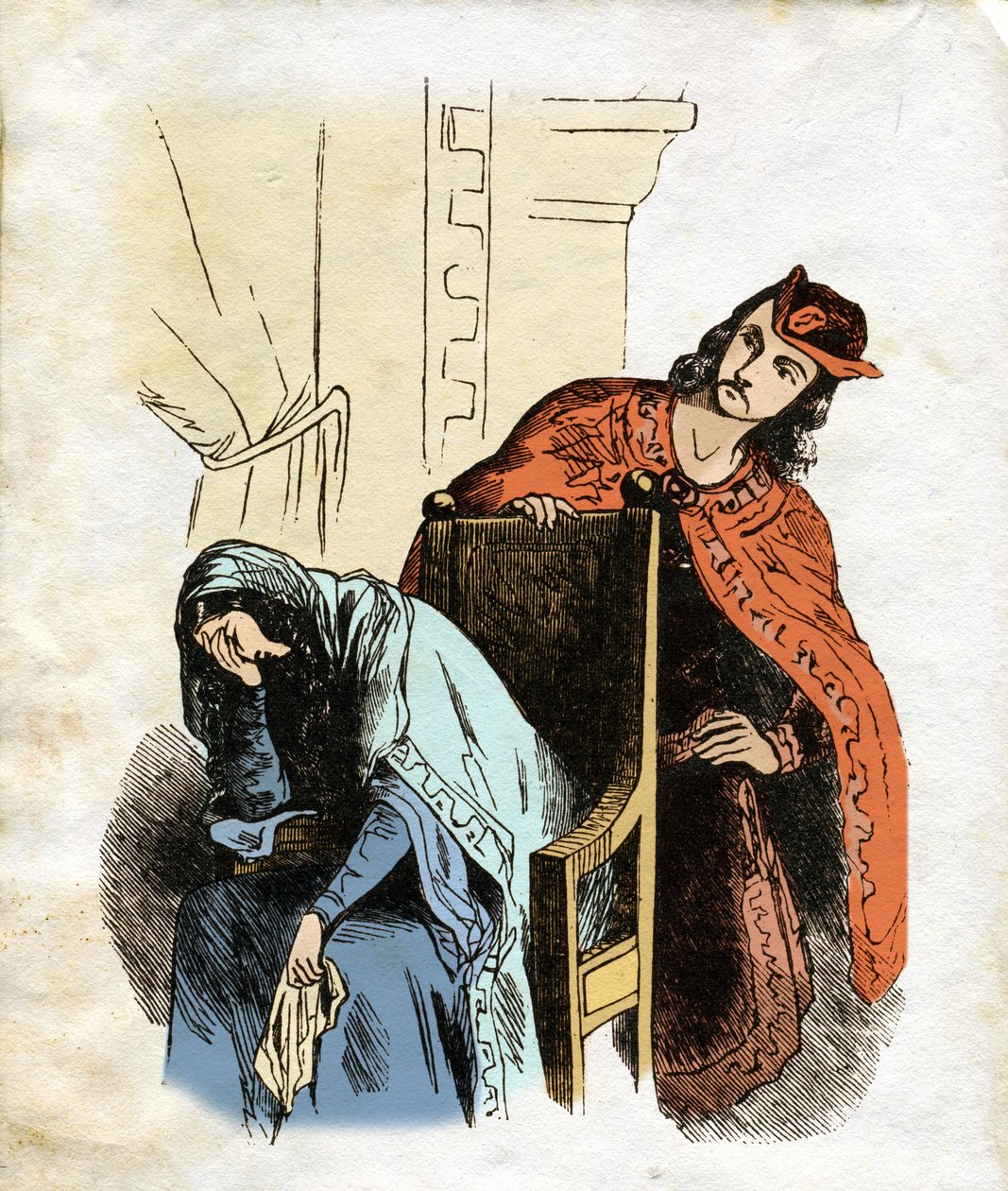 Ilustracja do Ivanhoe (akwaforta) autorstwa Edouard & Lix Theodore (1830-1897) Frere