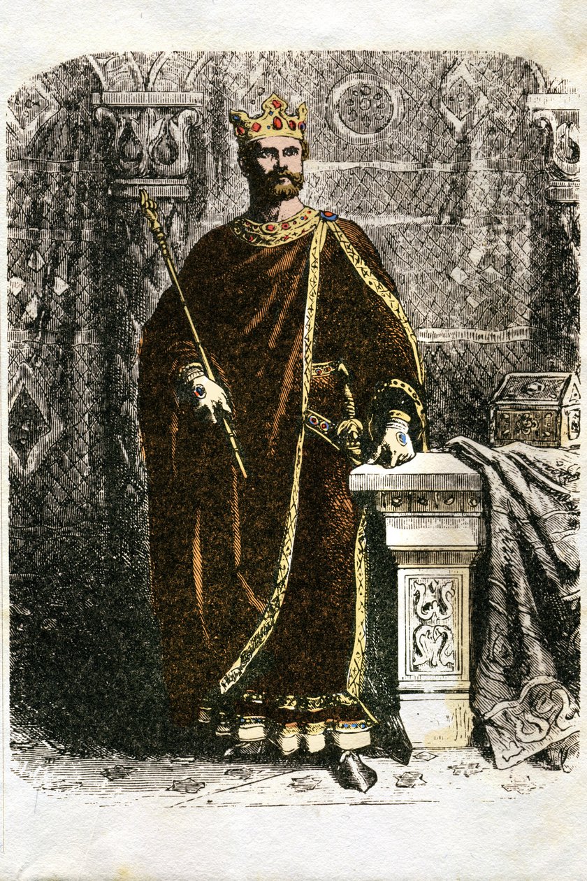 Ilustracja do Ivanhoe (akwaforta) autorstwa Edouard & Lix Theodore (1830-1897) Frere