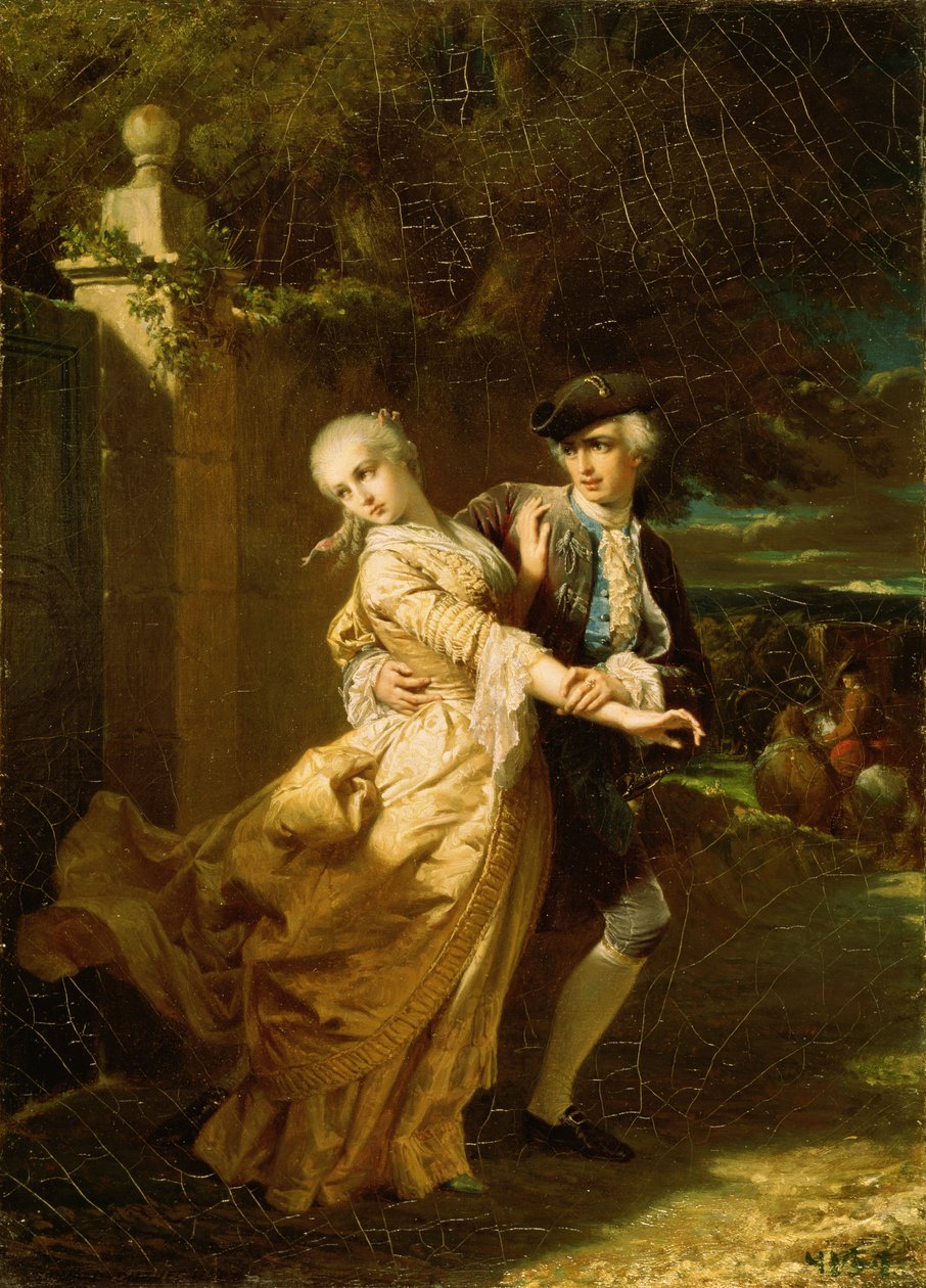 Lovelace porywa Clarissę Harlowe autorstwa Edouard Louis Dubufe