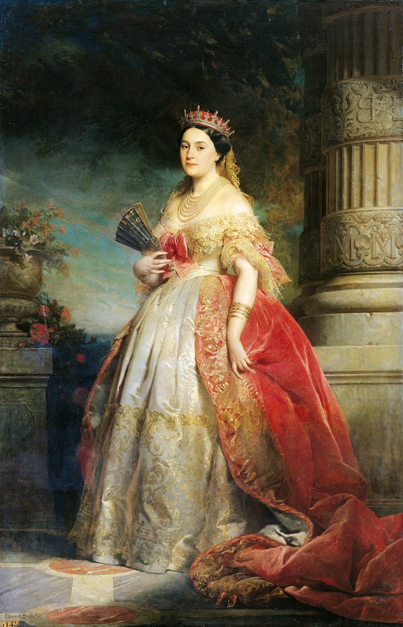 Mathilde Laetitia Wilhelmine Bonaparte (1820-1904) 1861 (olej na płótnie) autorstwa Edouard Louis Dubufe