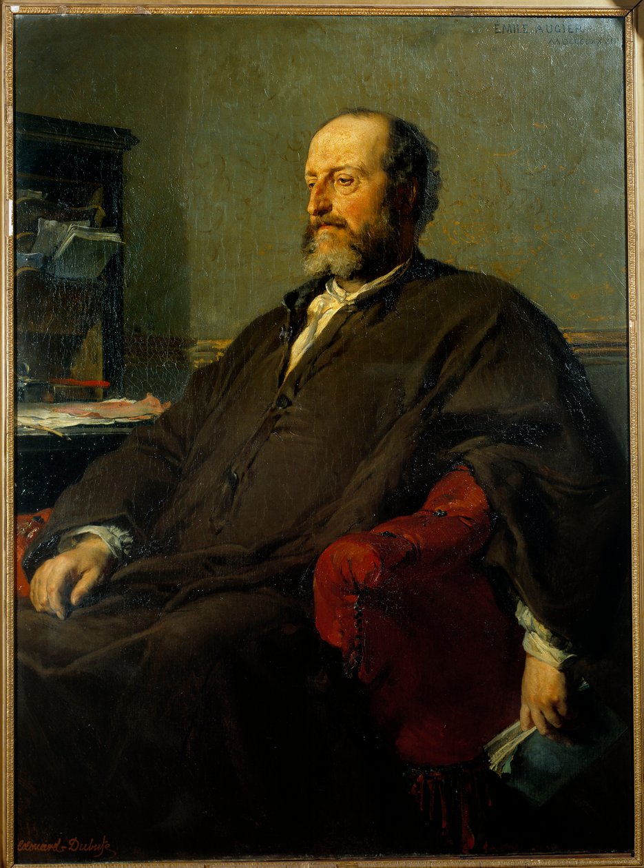 Portret Guillaume Victor Augier (1820-1889) dramaturg Obraz Edouarda Louisa Dubufe (1820-1883) 1877 Nd. 1,31x0,98 m² autorstwa Edouard Louis Dubufe