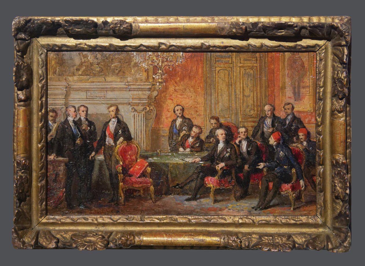 Kongres Paryski, od 25 lutego do 30 marca autorstwa Edouard Louis Dubufe