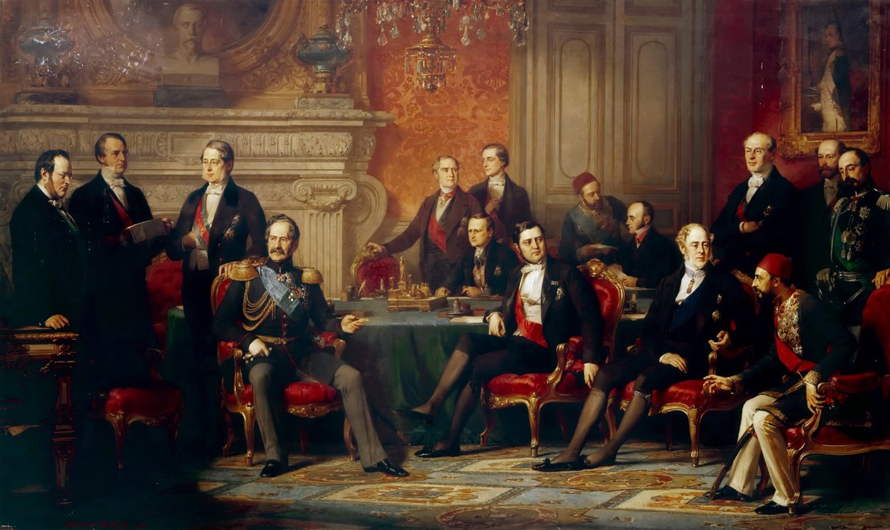 Kongres Paryski w 1856 r. autorstwa Edouard Louis Dubufe