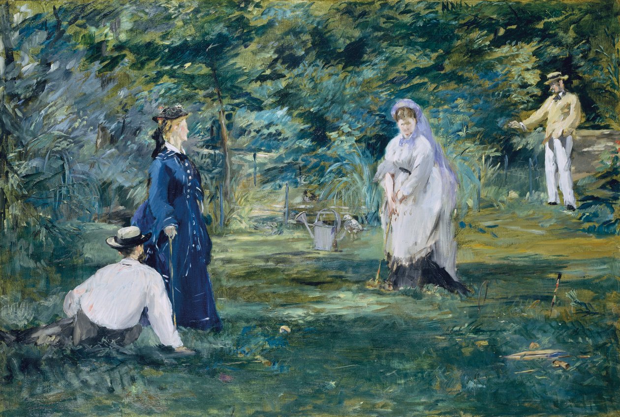 Gra w krokieta autorstwa Édouard Manet