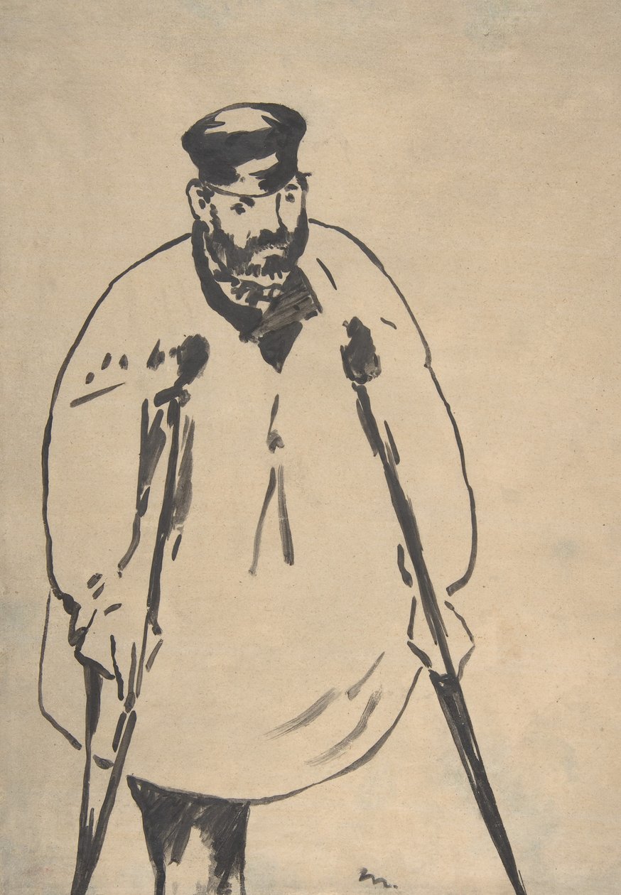 Człowiek o kulach, 1878. autorstwa Édouard Manet