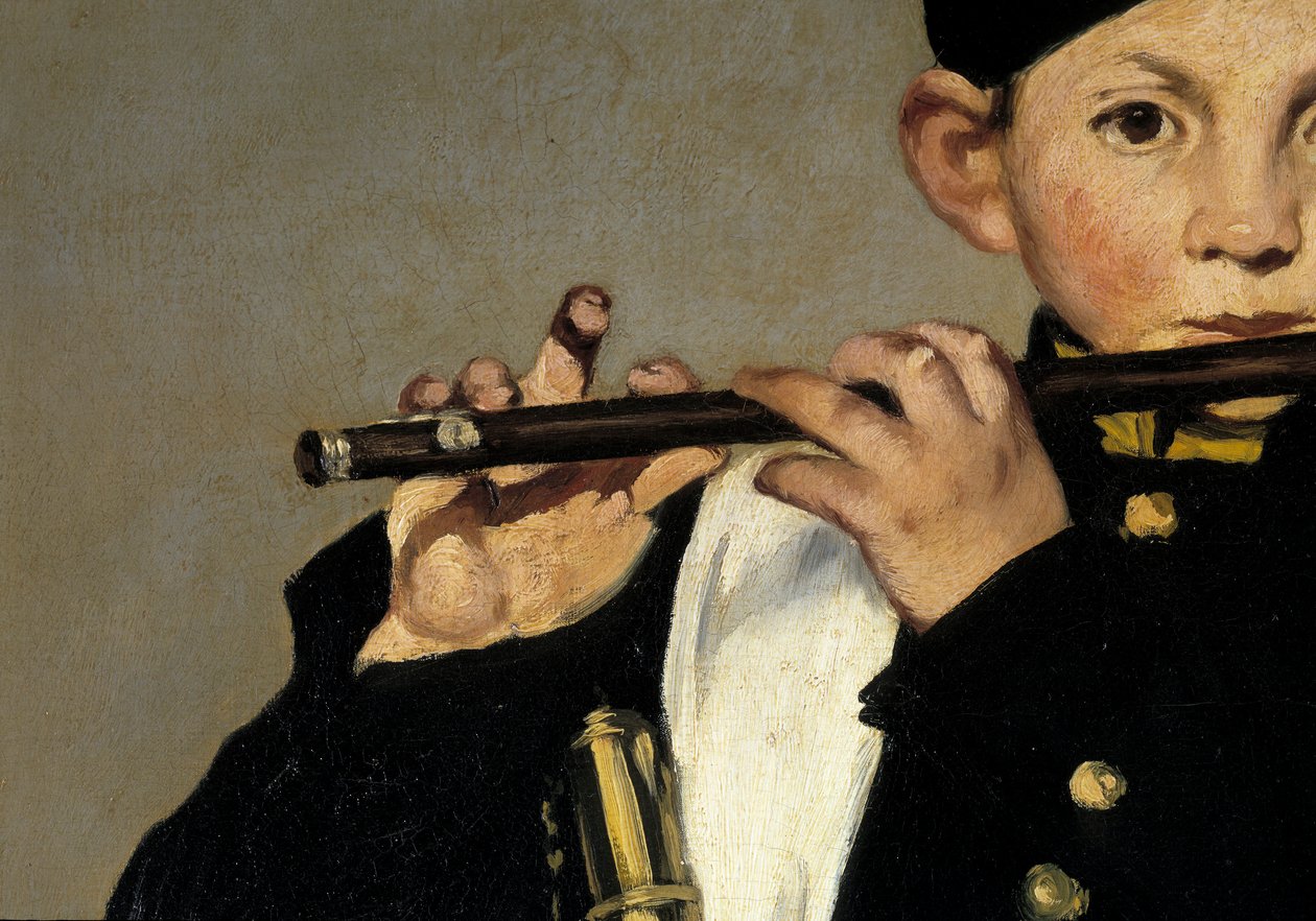 Flecista. Szczegół. Obraz Edouarda Maneta autorstwa Édouard Manet