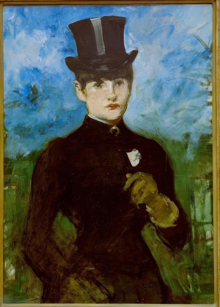 Amazonka, niebieskie tło autorstwa Édouard Manet