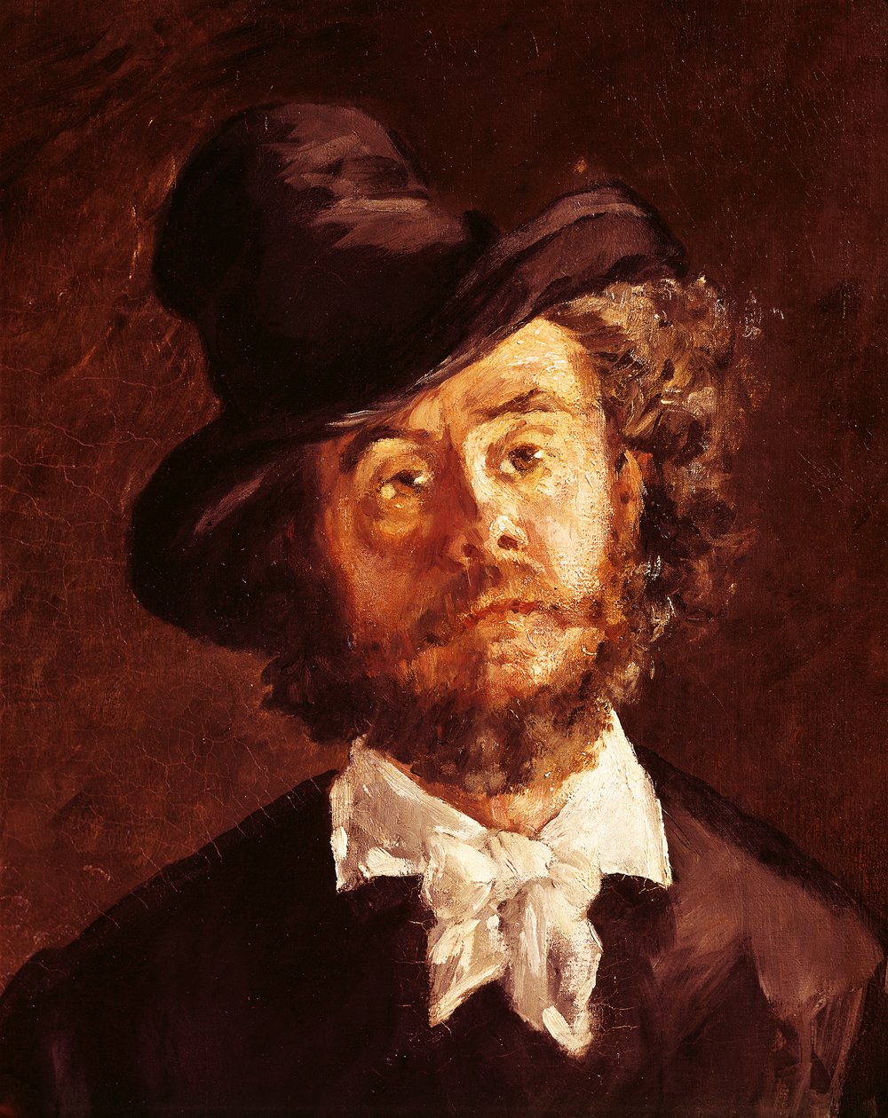 Artysta (portret malarza, Marcellin Desboutin) autorstwa Édouard Manet