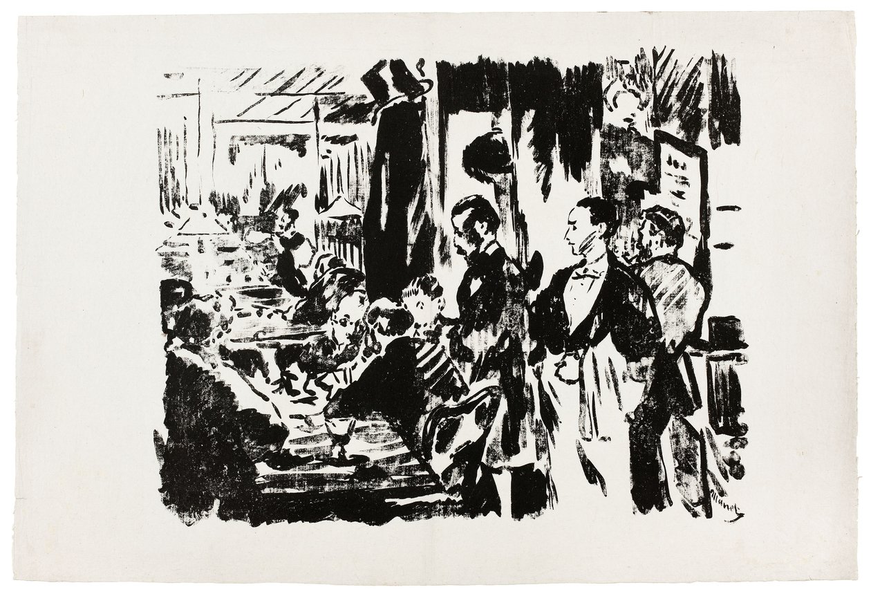 W kawiarni (tablica niepublikowana) autorstwa Édouard Manet