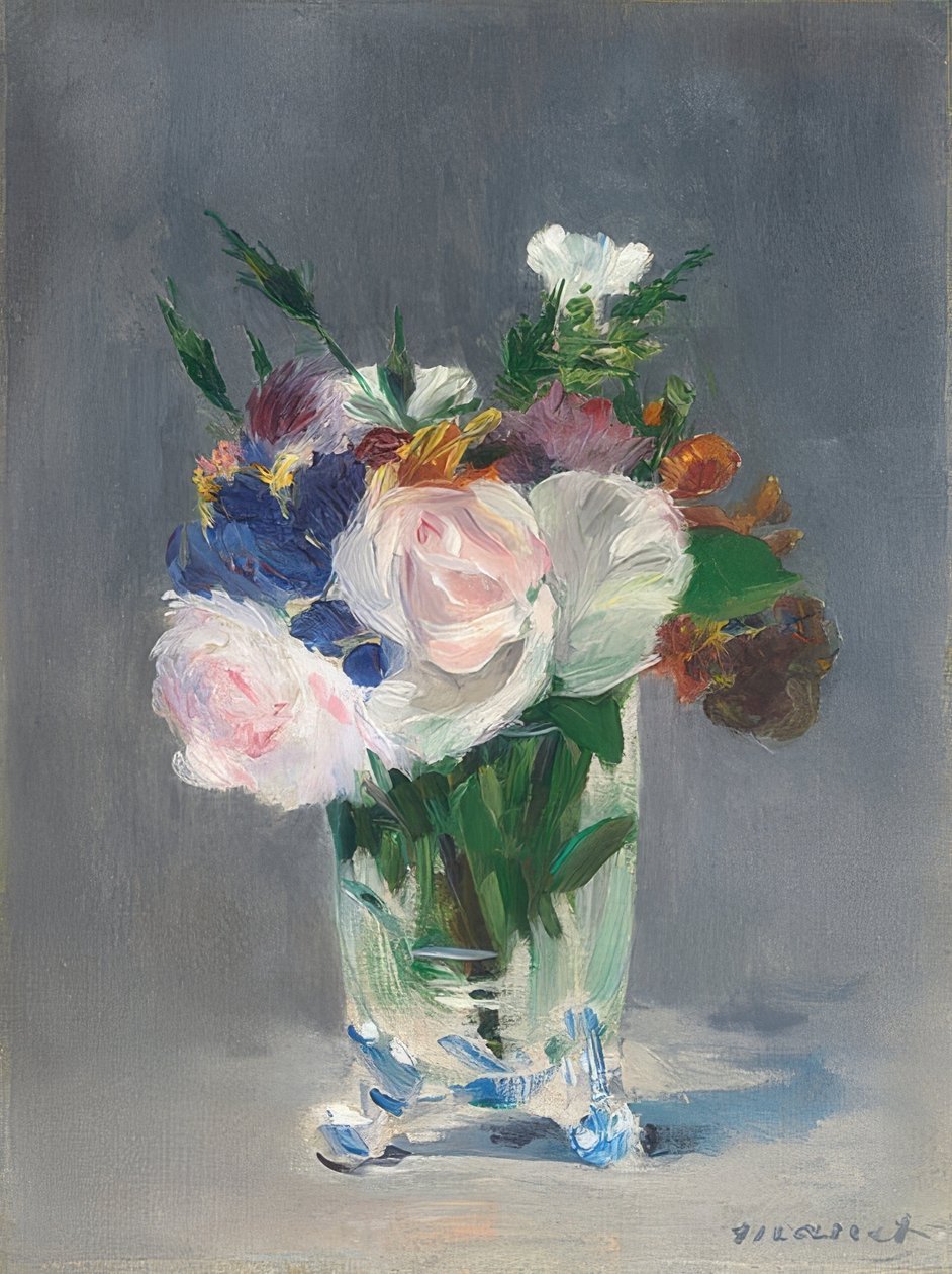 Kwiaty w kryształowym wazonie. Około 1882 r autorstwa Édouard Manet