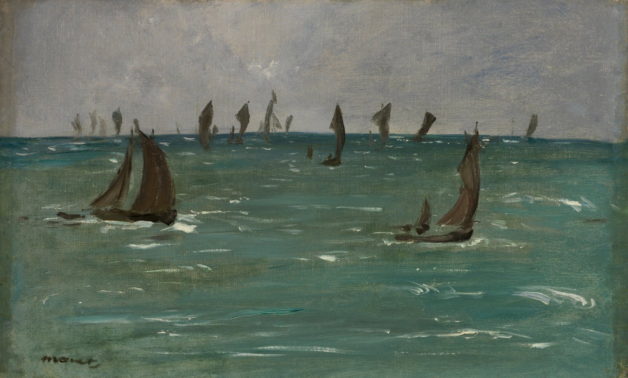 Łodzie w Berck-sur-Mer, 1873. autorstwa Édouard Manet