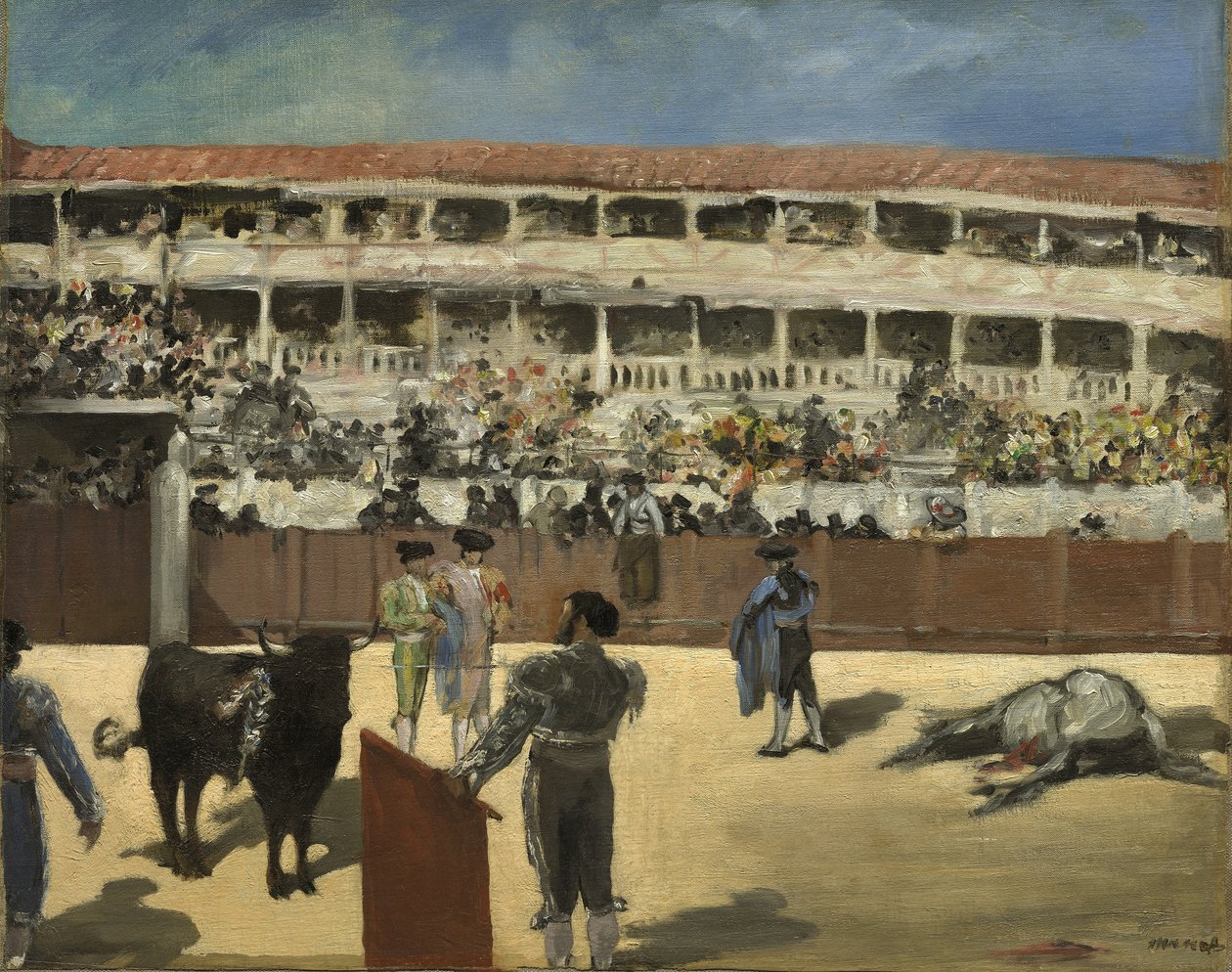 Walka byków, 1865-66 autorstwa Édouard Manet