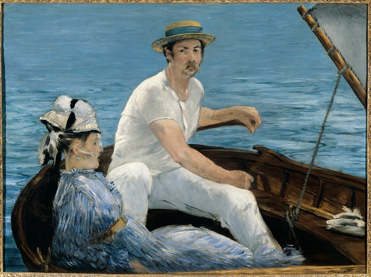 Statkiem Obraz Edouarda Maneta (1832-1883) 1874 Nd. 0,97 x 1,30 m. Nowy Jork. Muzeum metropolitalne autorstwa Édouard Manet