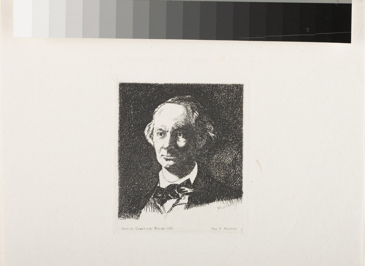 Charles Baudelaire, Pełna twarz III autorstwa Édouard Manet