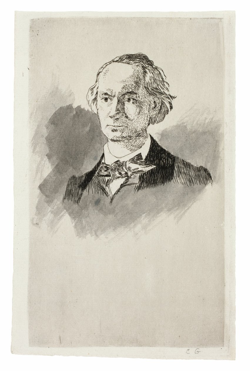 Charles Baudelaire, Pełna twarz III autorstwa Édouard Manet
