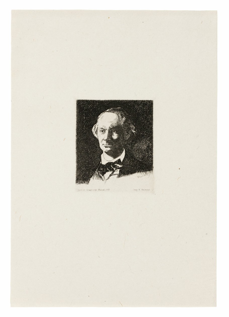 Charles Baudelaire, Pełna twarz III autorstwa Édouard Manet