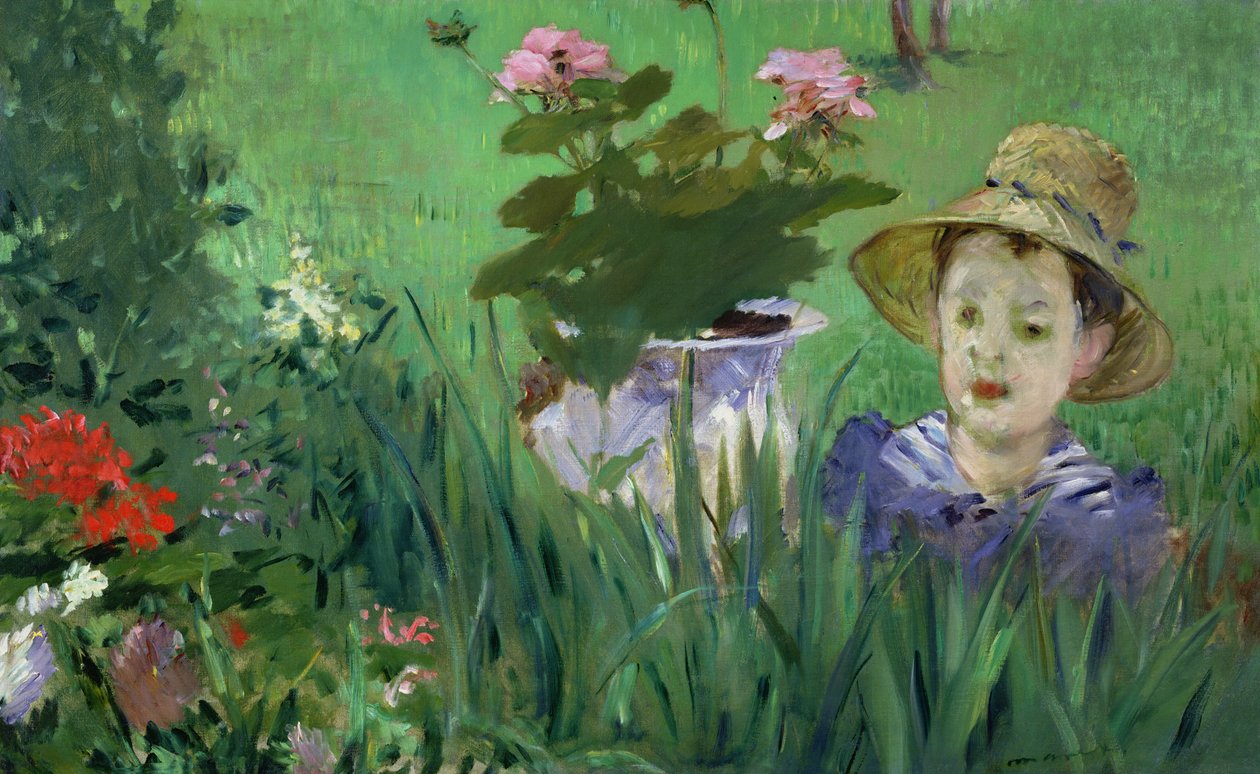Dziecko w kwiatach (Jacques Hoschede) 1876 autorstwa Édouard Manet