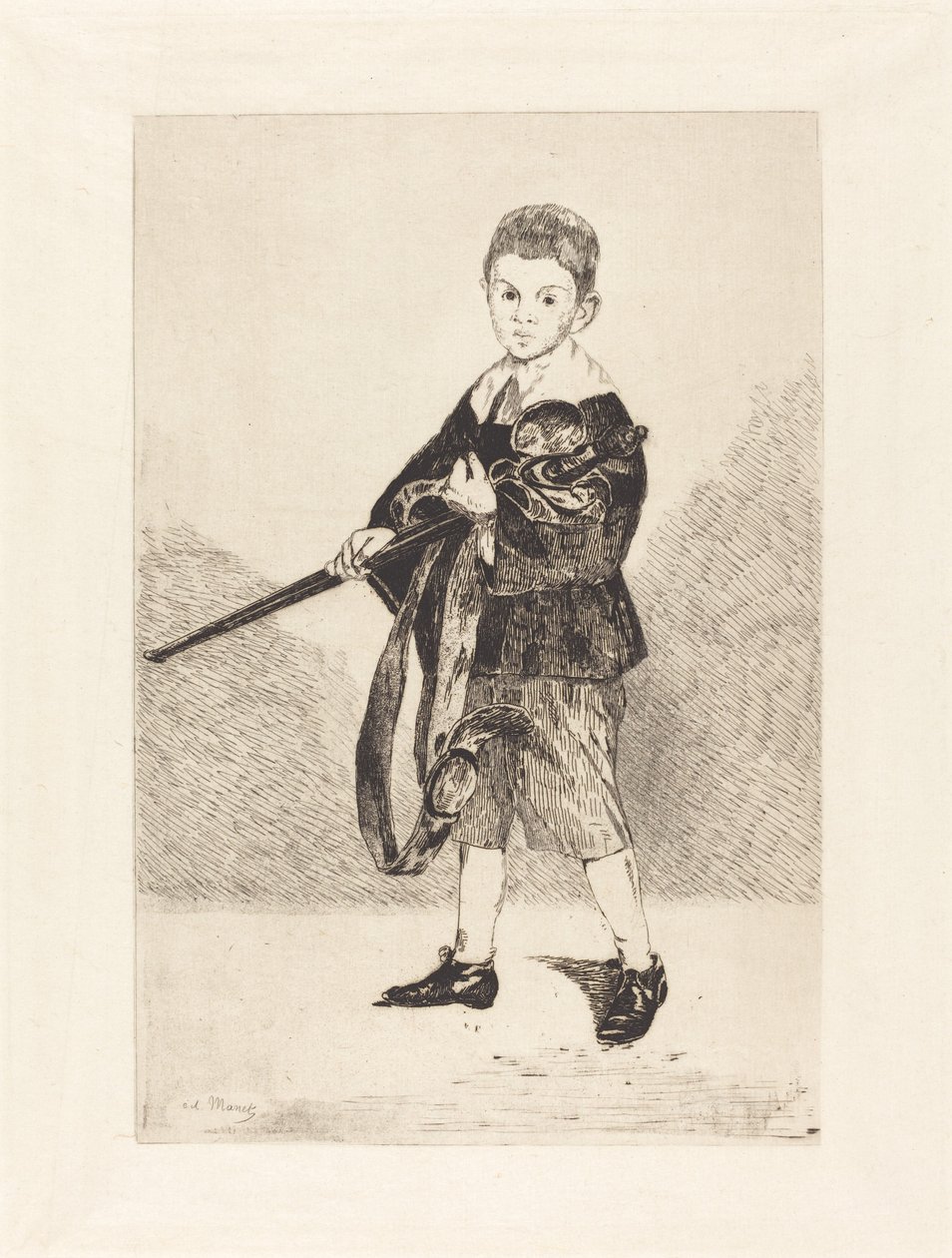 Dziecko z mieczem, zwrócone w lewo autorstwa Édouard Manet