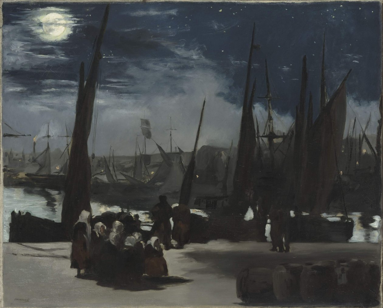 Światło księżyca w porcie Boulogne Światło księżyca w porcie Boulogne, 1869. autorstwa Édouard Manet