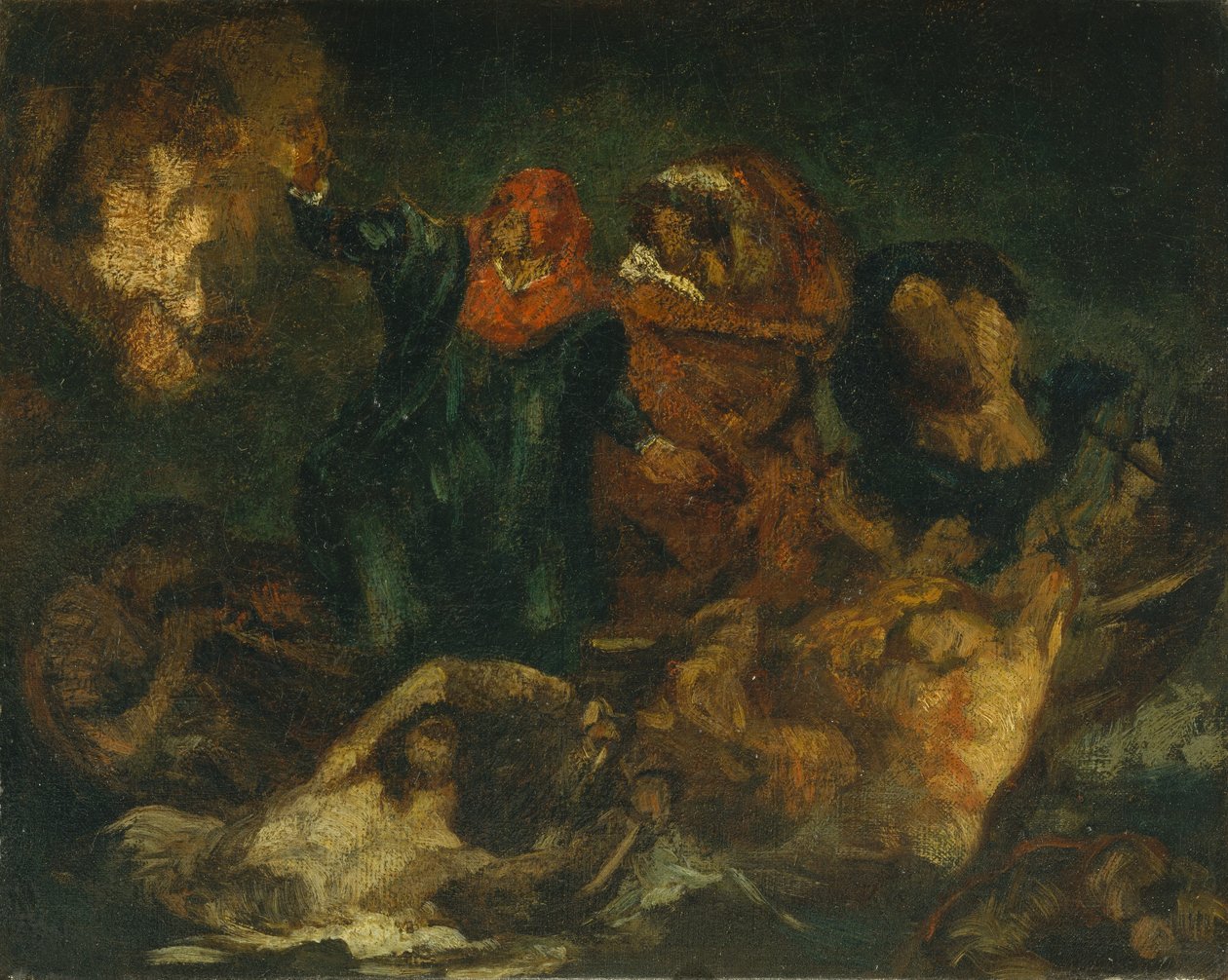 Kopia wg Delacroixs Bark of Dante, ca. 1859. autorstwa Édouard Manet