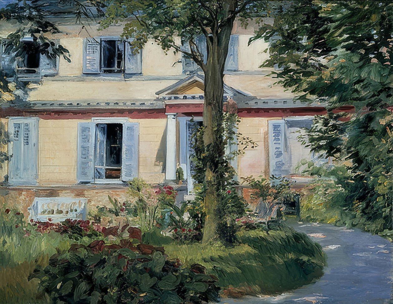 Dom w Rueil. 1882 autorstwa Édouard Manet