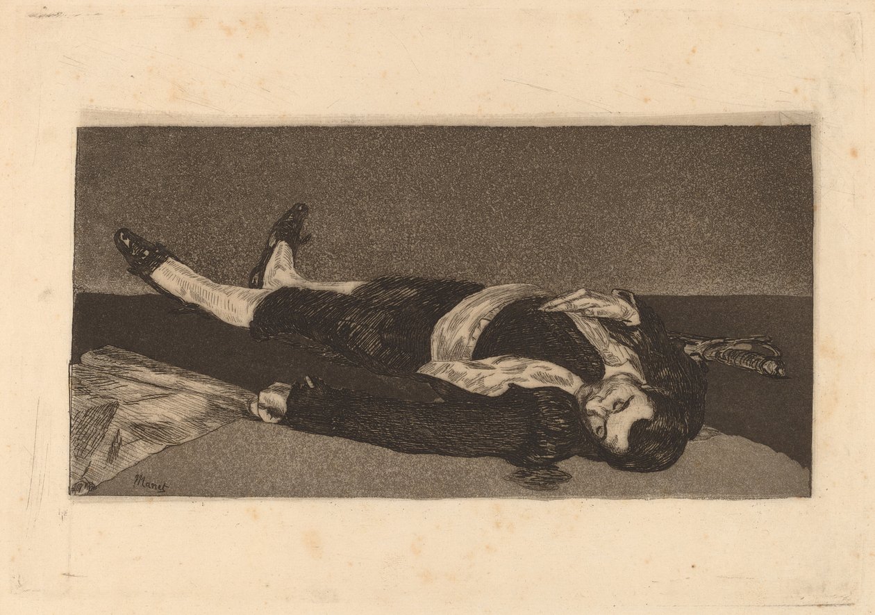 Martwy Toreador (Torero mort) autorstwa Édouard Manet