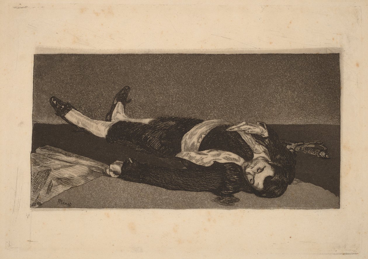 Martwy torero autorstwa Édouard Manet